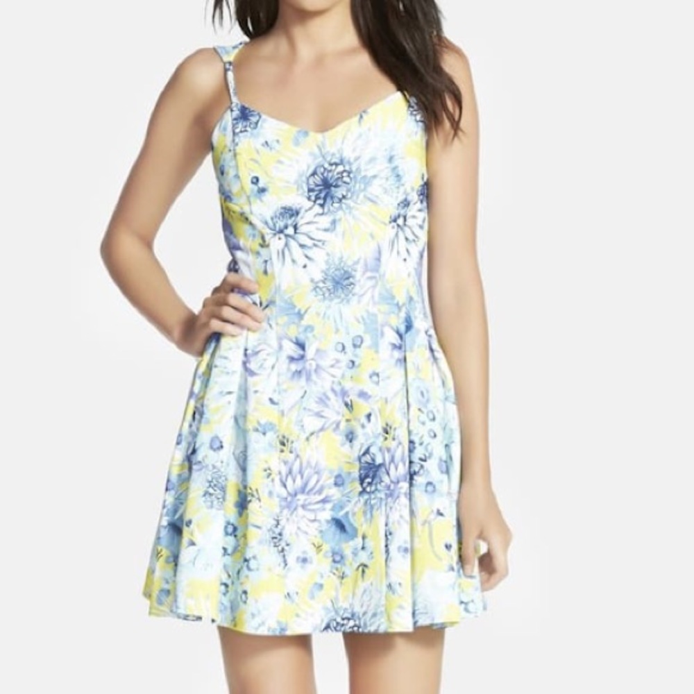 J.O.A. Floral Print Dress